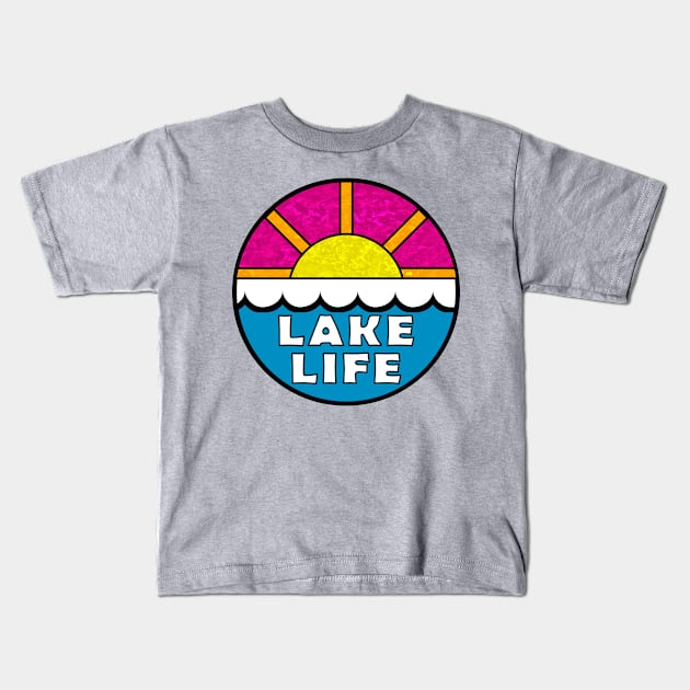 Lake Life Lakes Boating Fishing Outdoors Nature Houseboat Jet Skis Kids T-Shirt by TravelTime